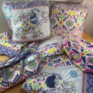 Waverly Crib Bedding Set Baby Multicolor Floral Elephant Boho 7pc Nursery Set